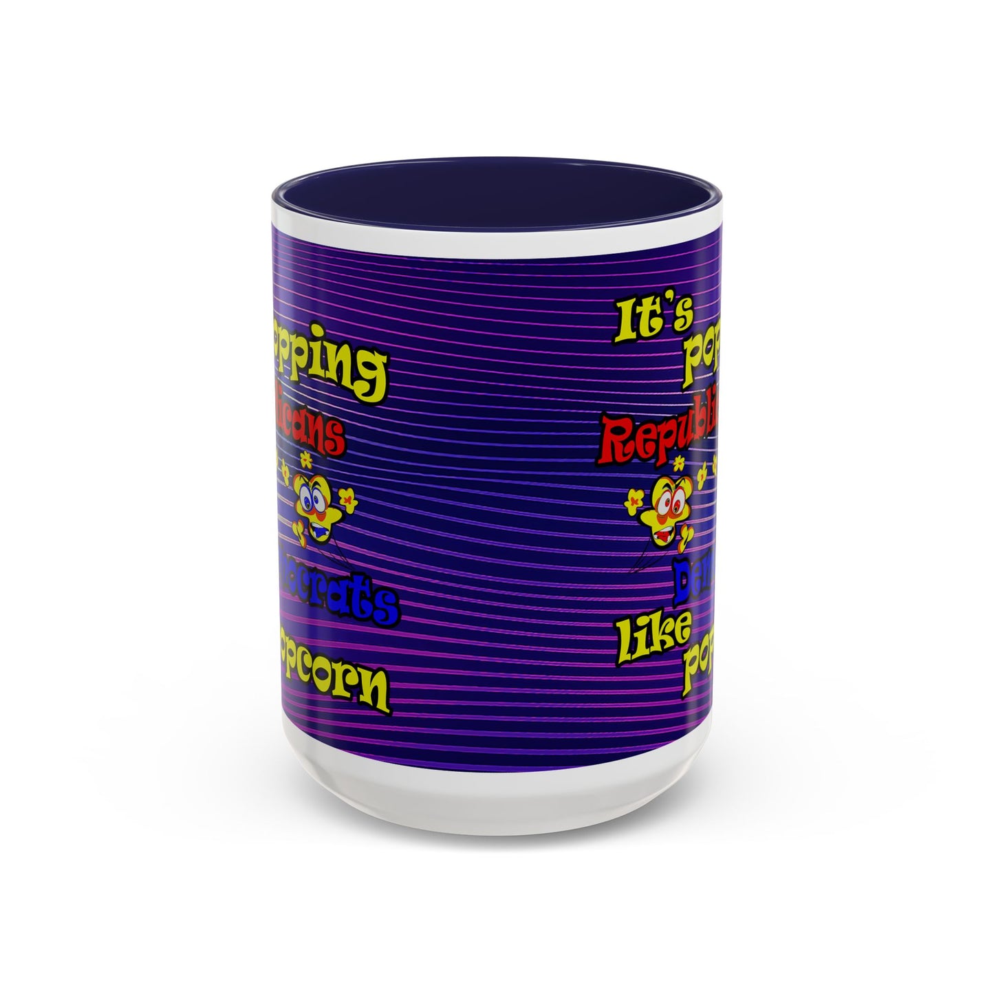 popping like popcorn - Accent Mug (purple wave)
