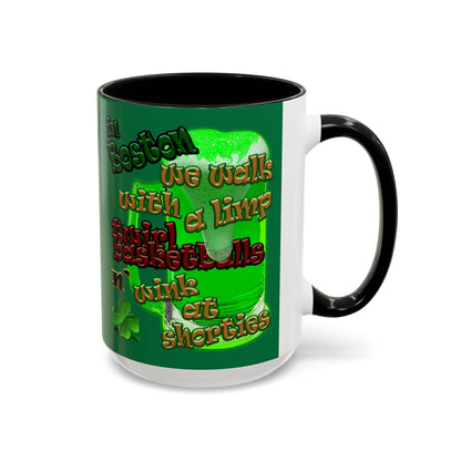 celtics logo - Accent Mug (dark green)