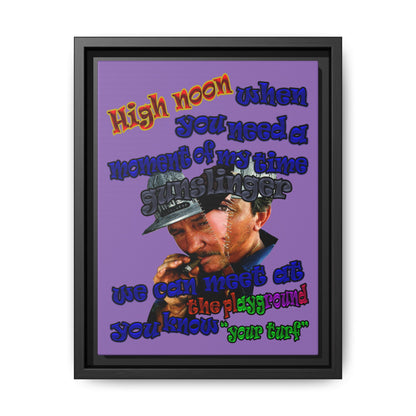 high noon - framed canvas art (light purple)