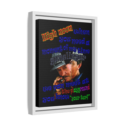 high noon - framed canvas art (black)