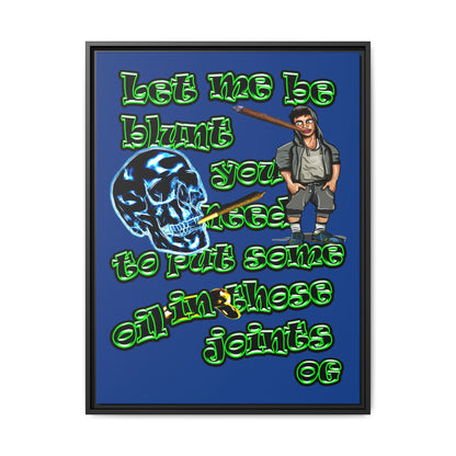 og - framed canvas art (dark blue)