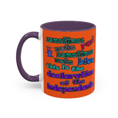 declaration of the independents - Accent Mug (orange)