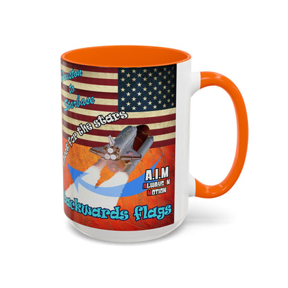 shoot for the stars - Accent Mug (burnt orange)