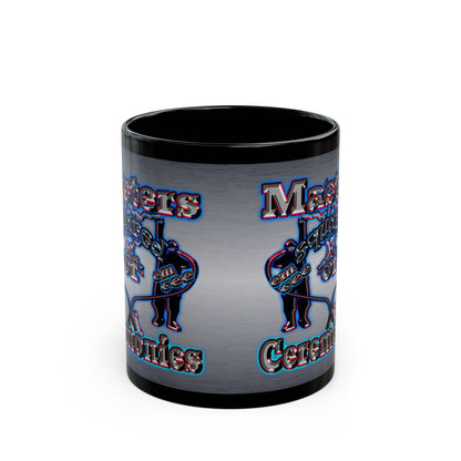 em cee squared - Black Mug (brushed nickel)