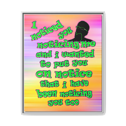 noticed you noticing - framed canvas art (color blur)