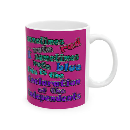 declaration of the independents - White Mug (pink)
