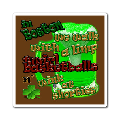 celtics logo - Magnets - (brown)