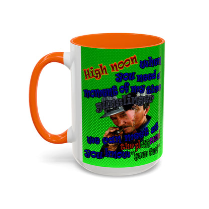 high noon - Accent Mug (logo green)