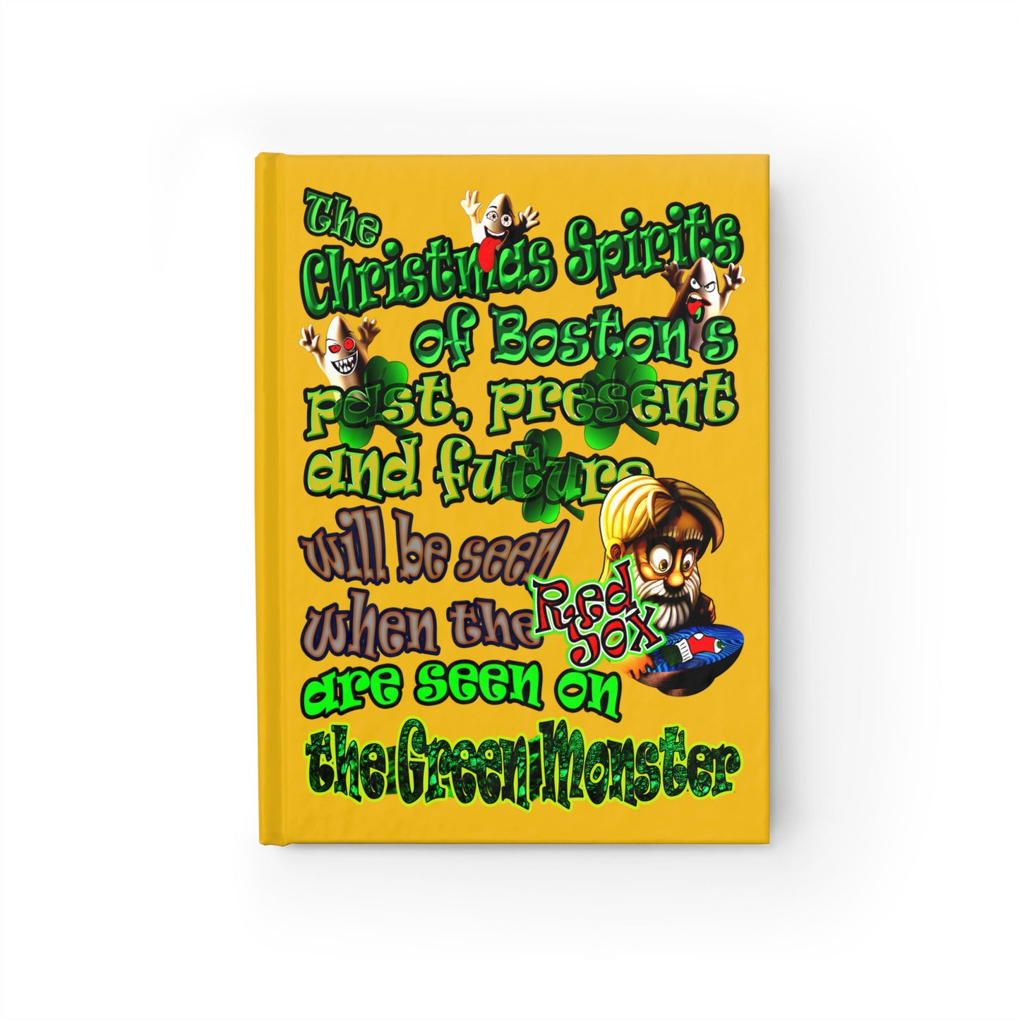 christmas spirits of boston - journal-lined (yellow)