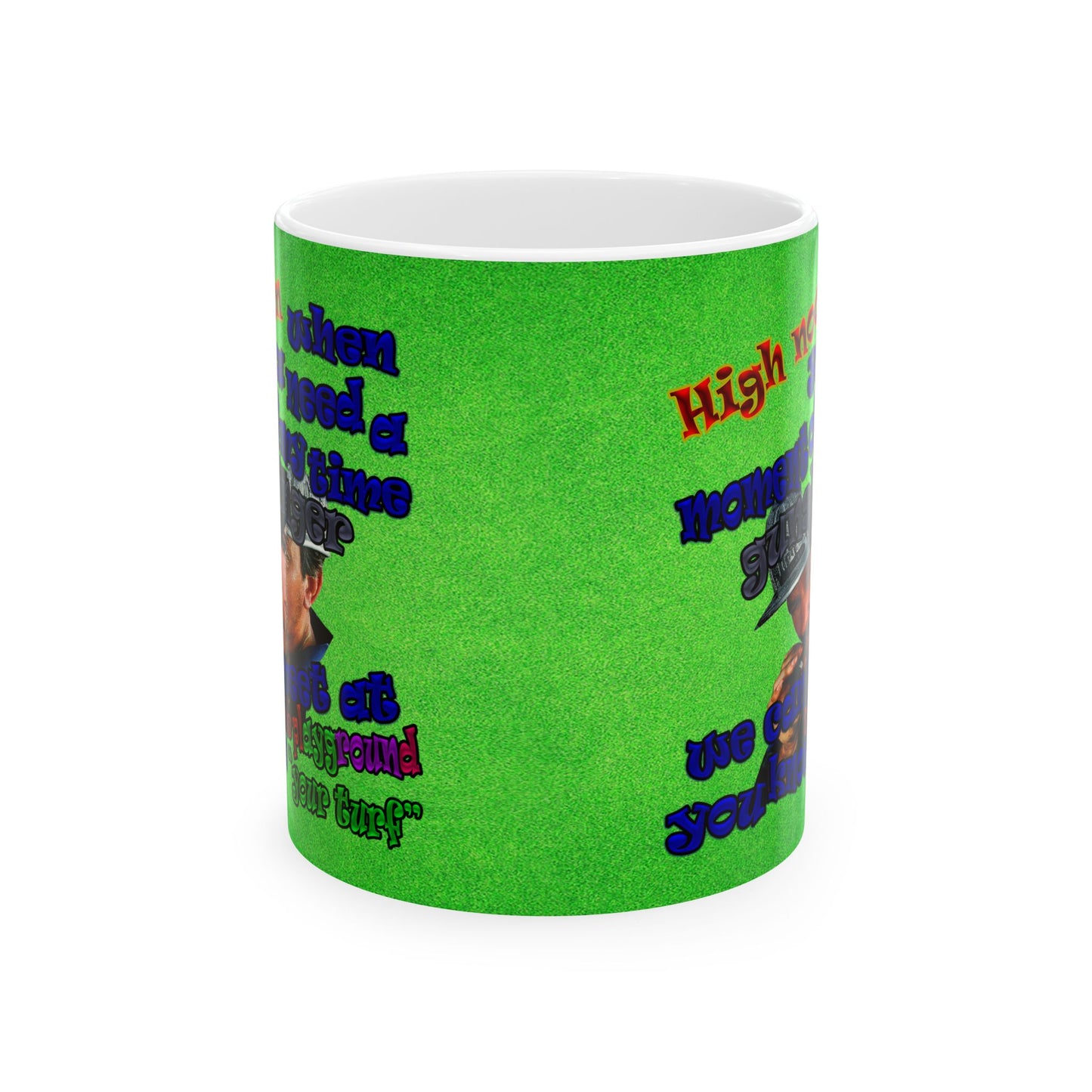 high noon - White Mug (green turf)
