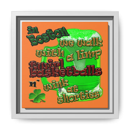 celtics logo - framed canvas art (crusta)