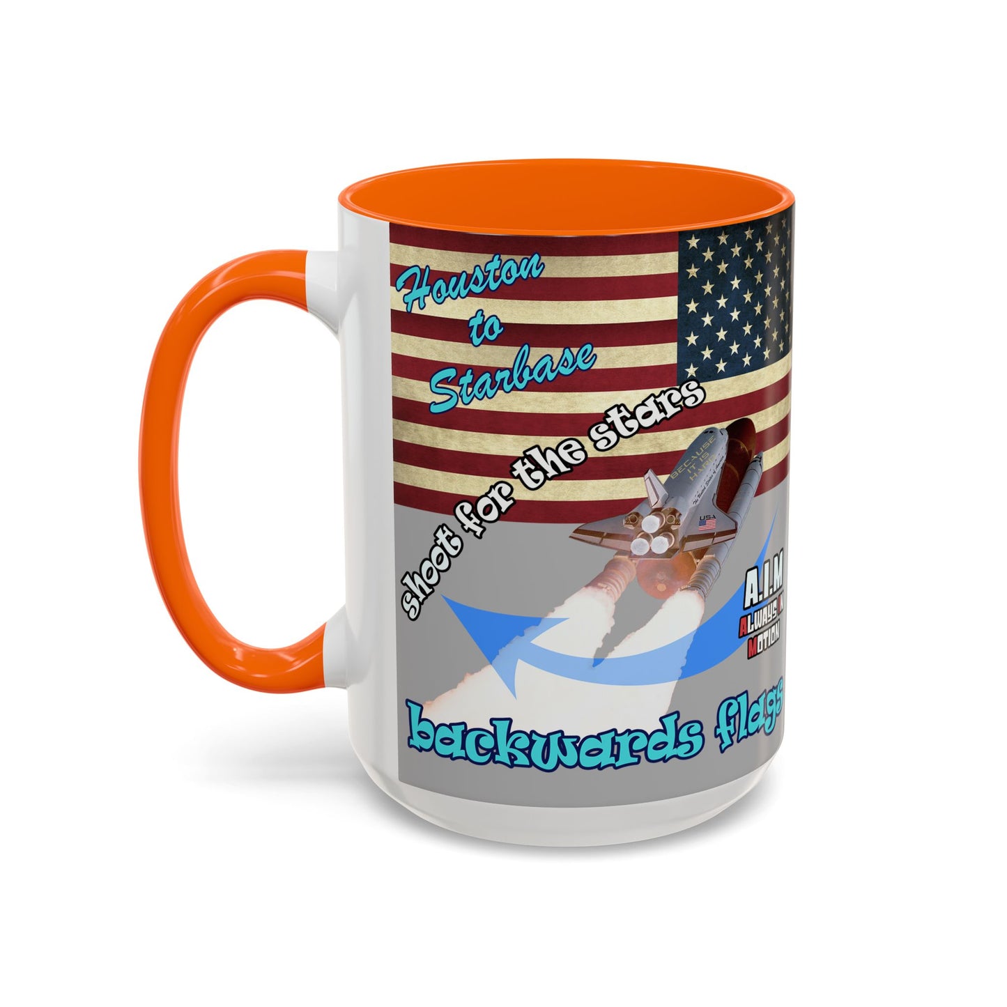 shoot for the stars - Accent Mug (light grey)