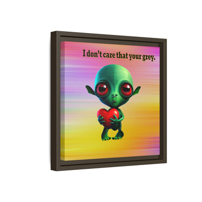I don't care that your grey - framed canvas art (color blur)