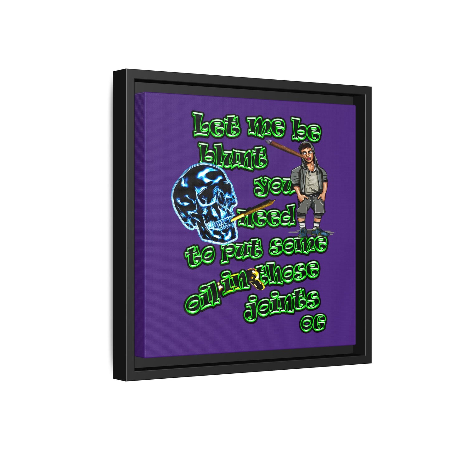 og - framed canvas art (purple)