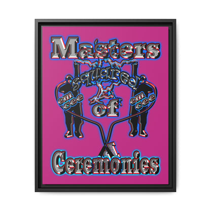 em cee squared - framed canvas art (pink)