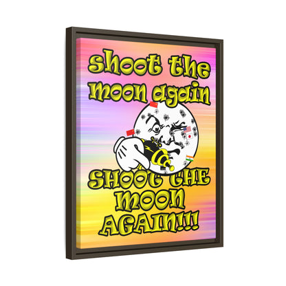 shoot the moon again - framed canvas art (color blur)