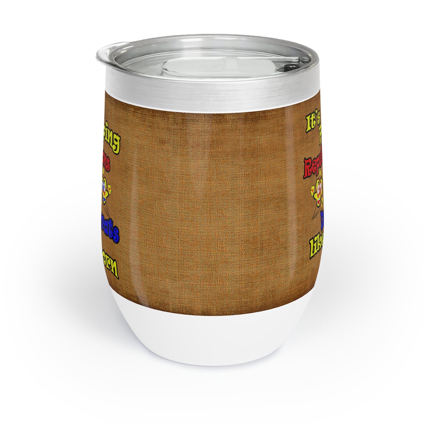 popping like popcorn - Chill Wine Tumbler (brown papyrus)