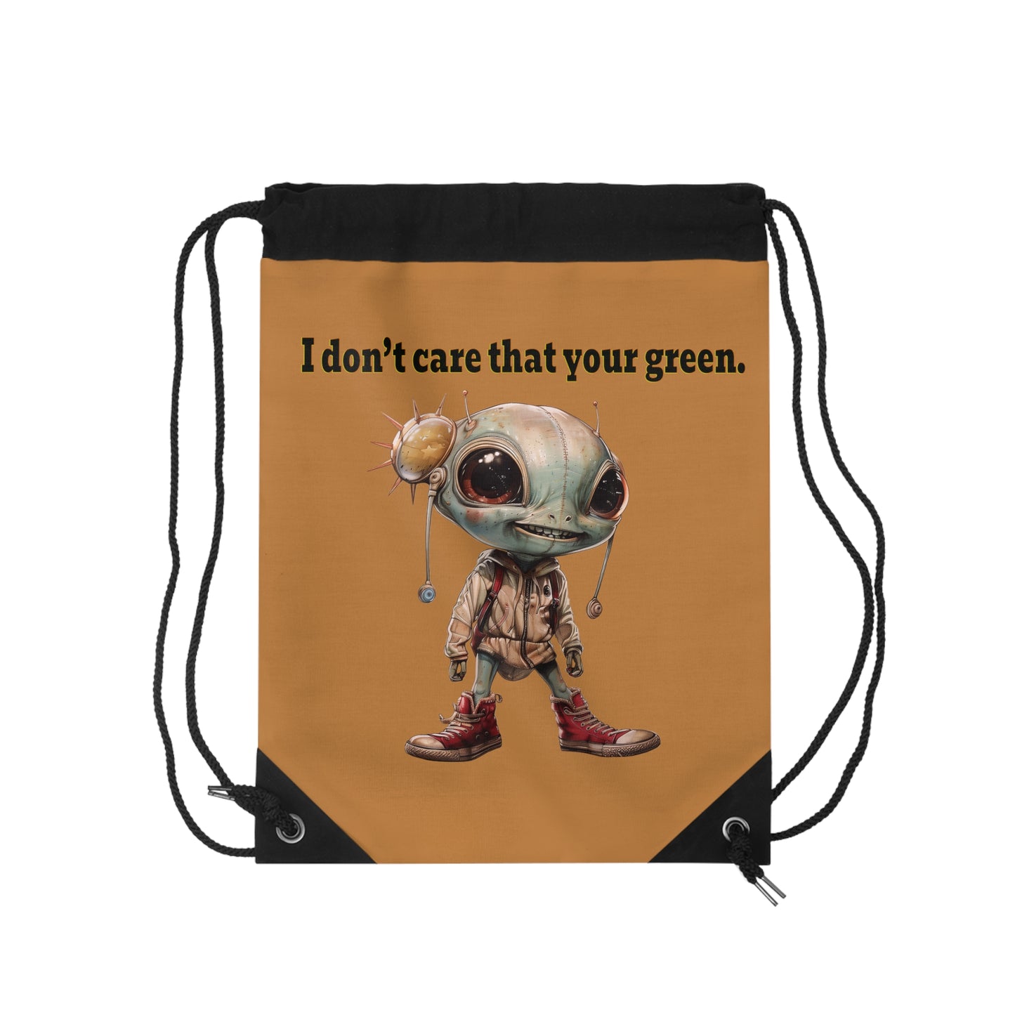 I don't care that your grey - Drawstring Bag (light brown)