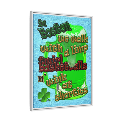 celtics logo - framed canvas art (faded blue)