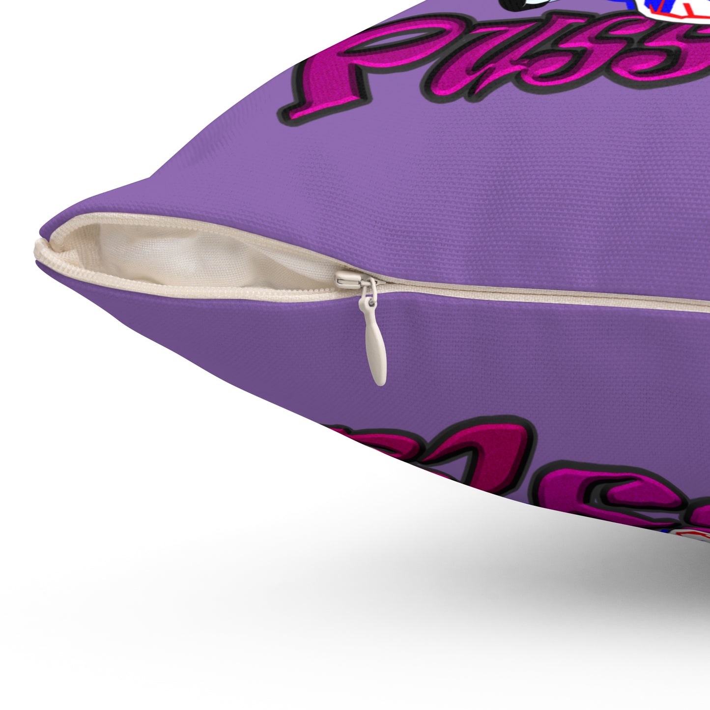 tag that - Spun Polyester Square Pillow - (light purple)