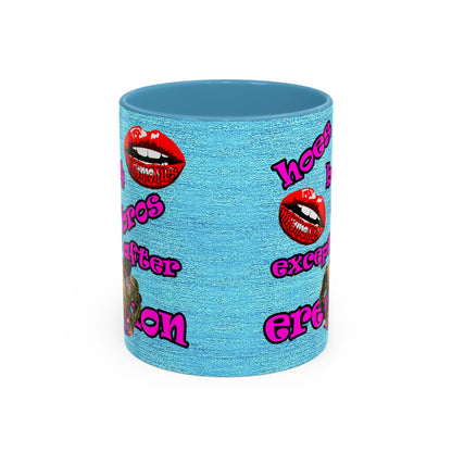 hoes b4 bros - Accent Mug (faded blue)