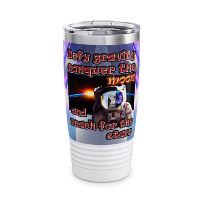 defy conquer reach - Ringneck Tumbler, 20oz (grey-pink wave)