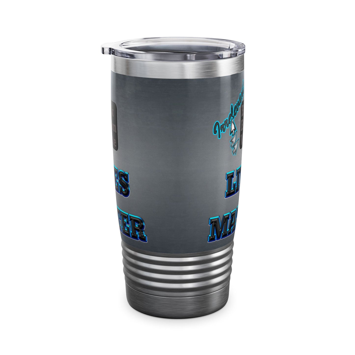 irrelevant - Ringneck Tumbler, 20oz (grey-light grey)