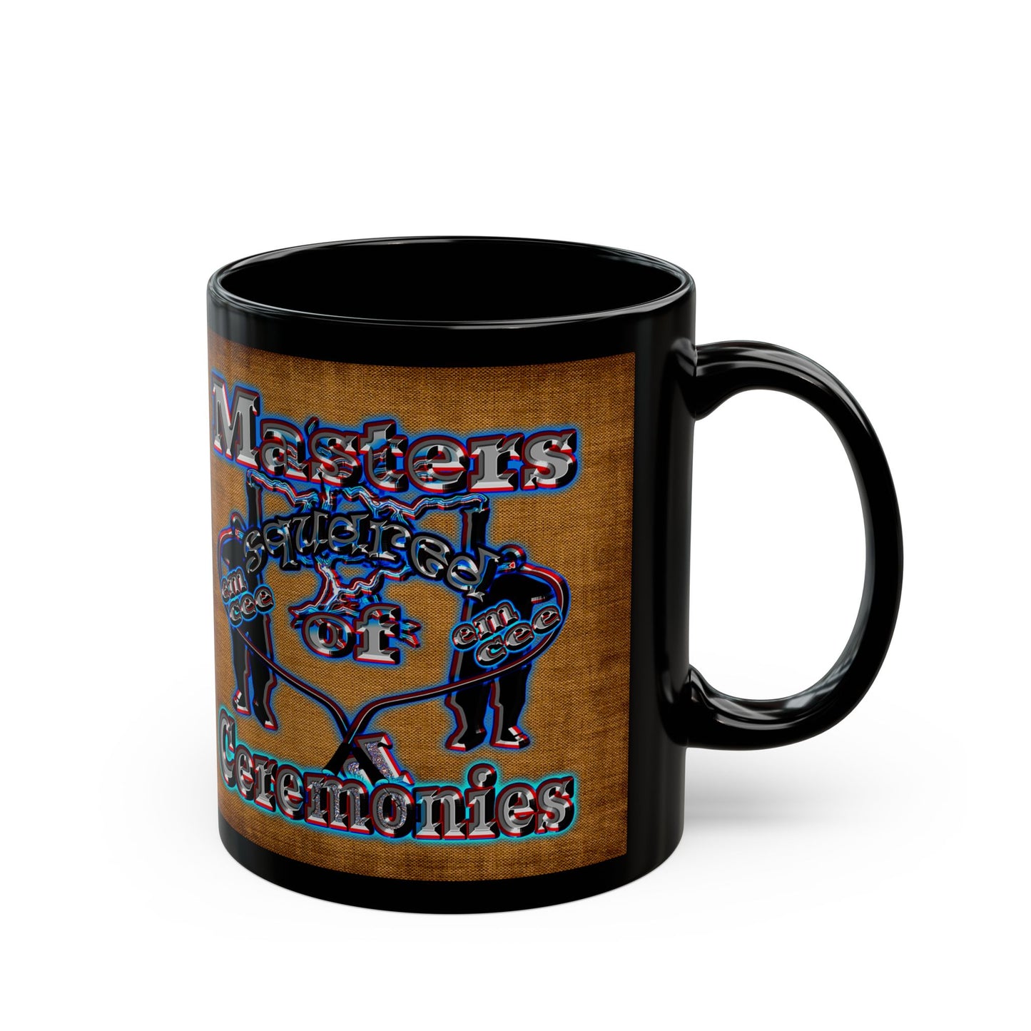 em cee squared - Black Mug (brown papyrus)