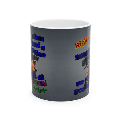 high noon - White Mug (grey-light grey)