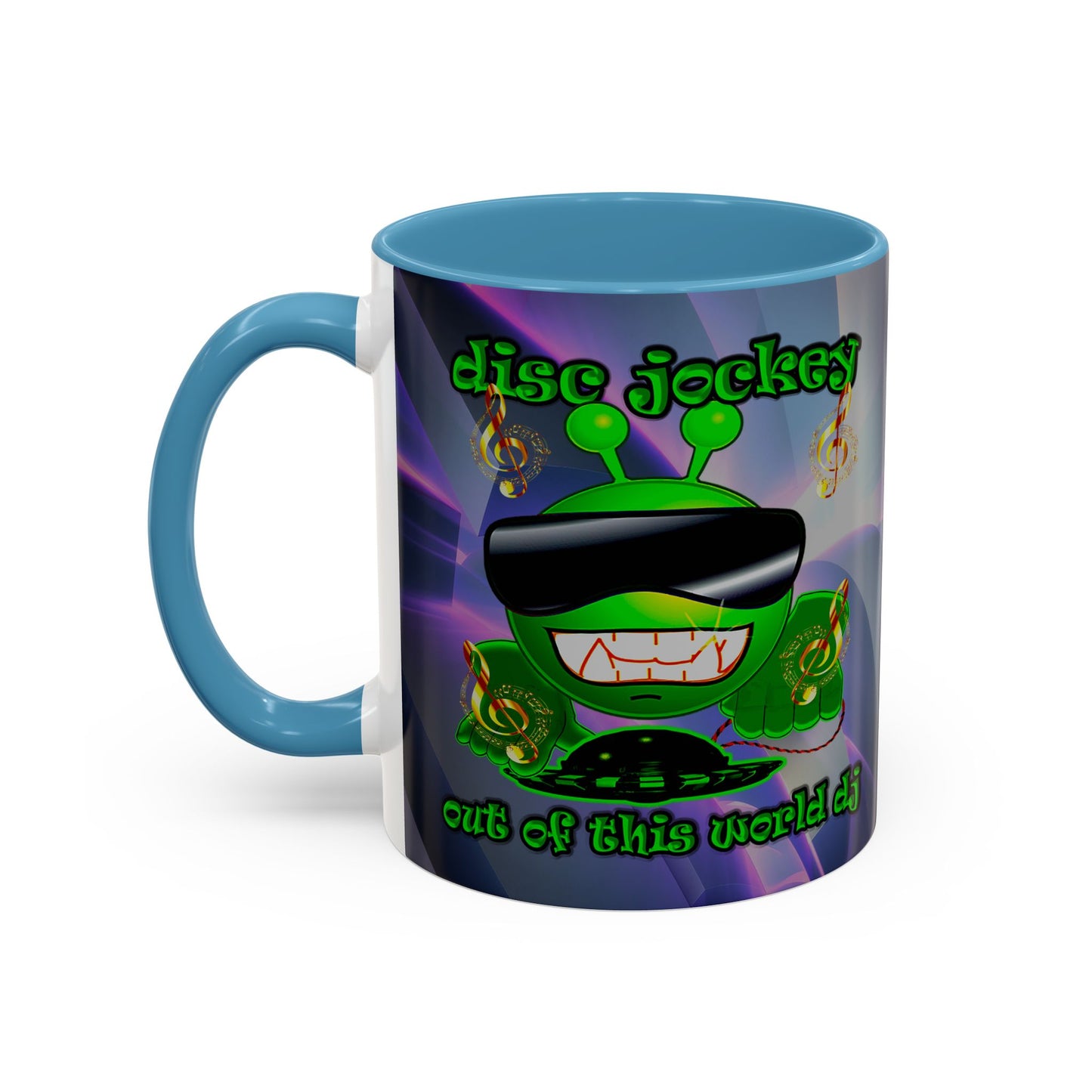 disc jockey - Accent Mug (grey-pink wave)