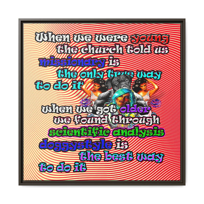 doggystyle - framed canvas art (yellow-orange wave)