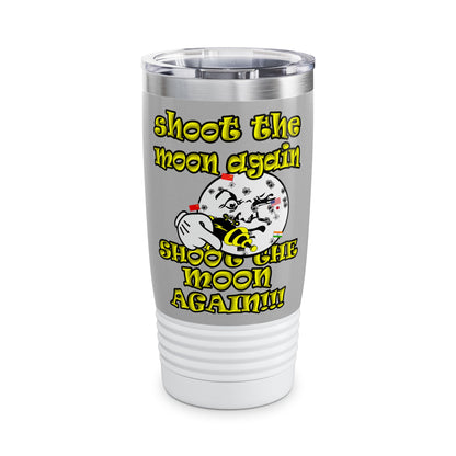 shoot the moon again - Ringneck Tumbler, 20oz (light grey)