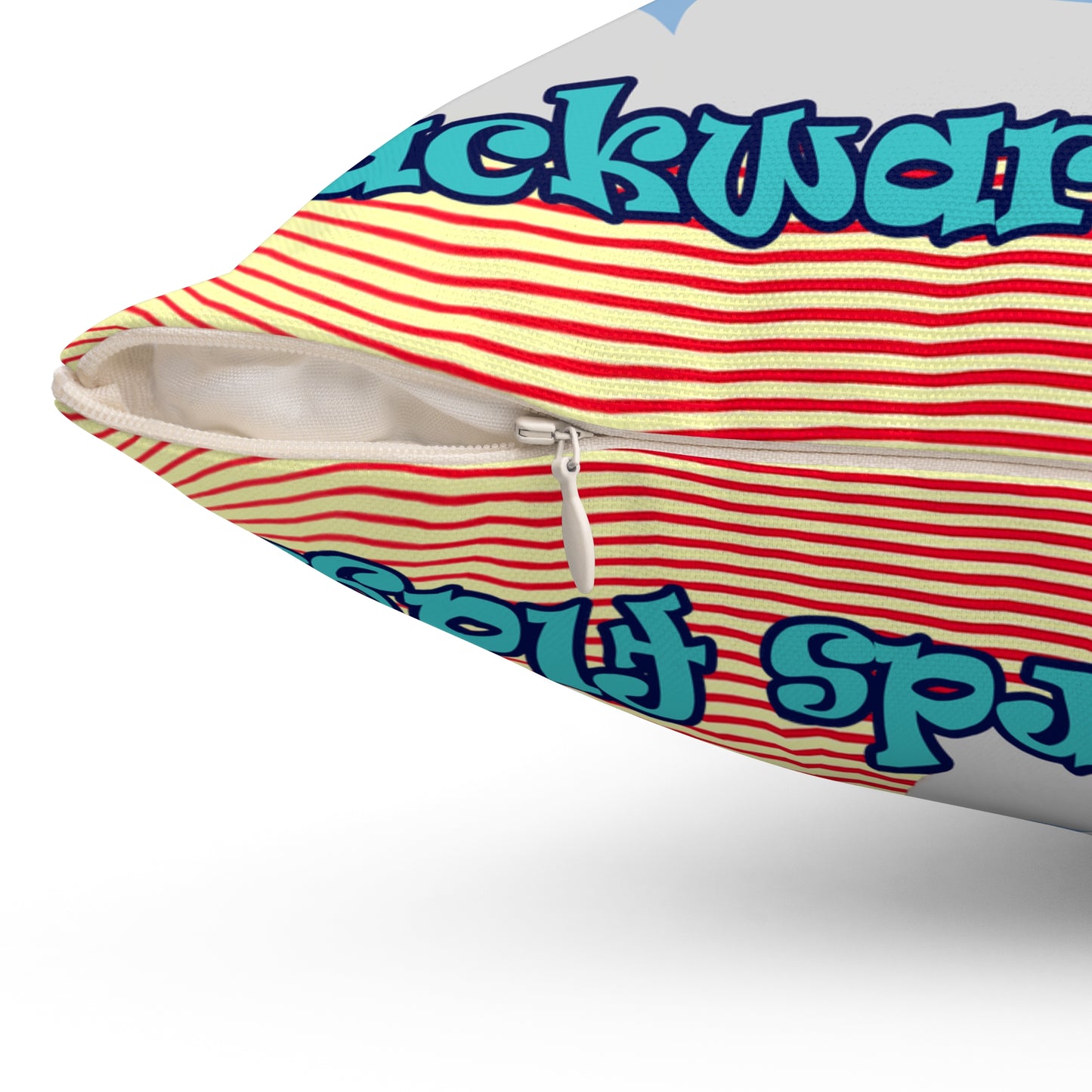 shoot for the stars - Spun Polyester Square Pillow - (yellow-orange wave)