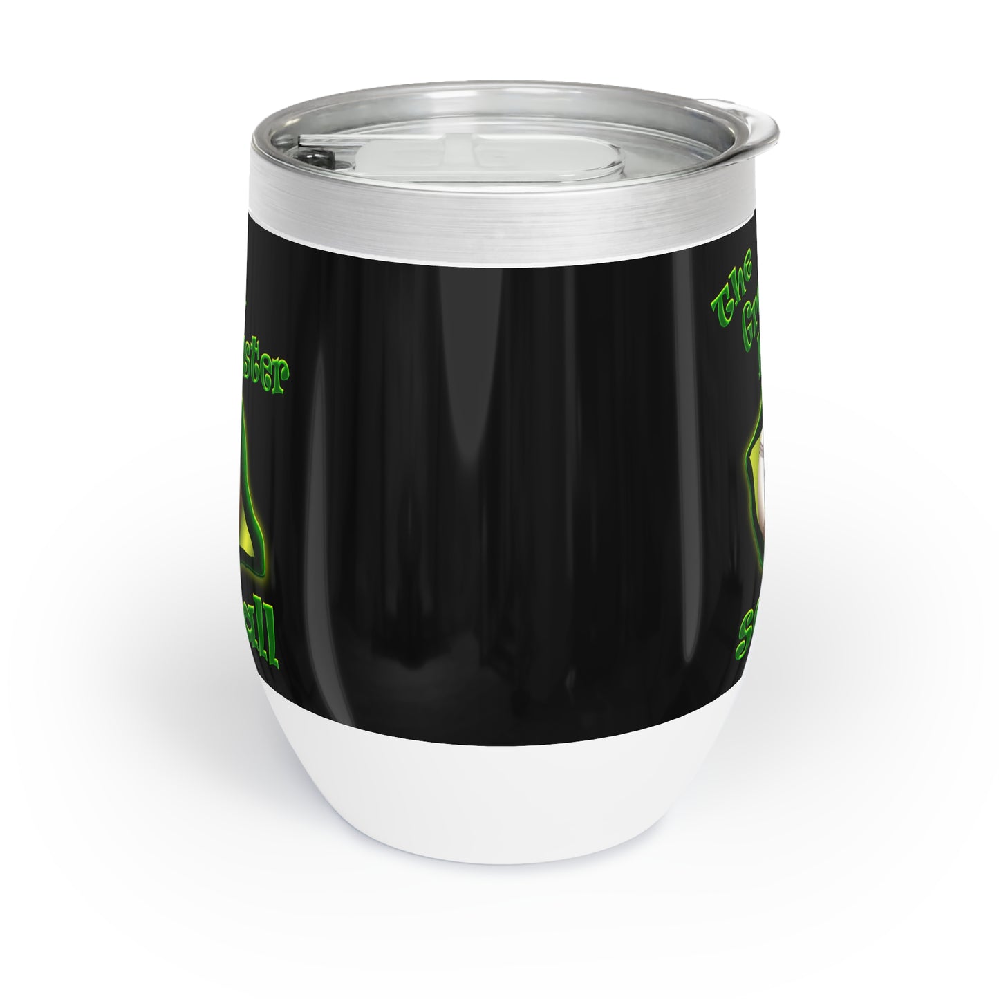 green monster - Chill Wine Tumbler (black)