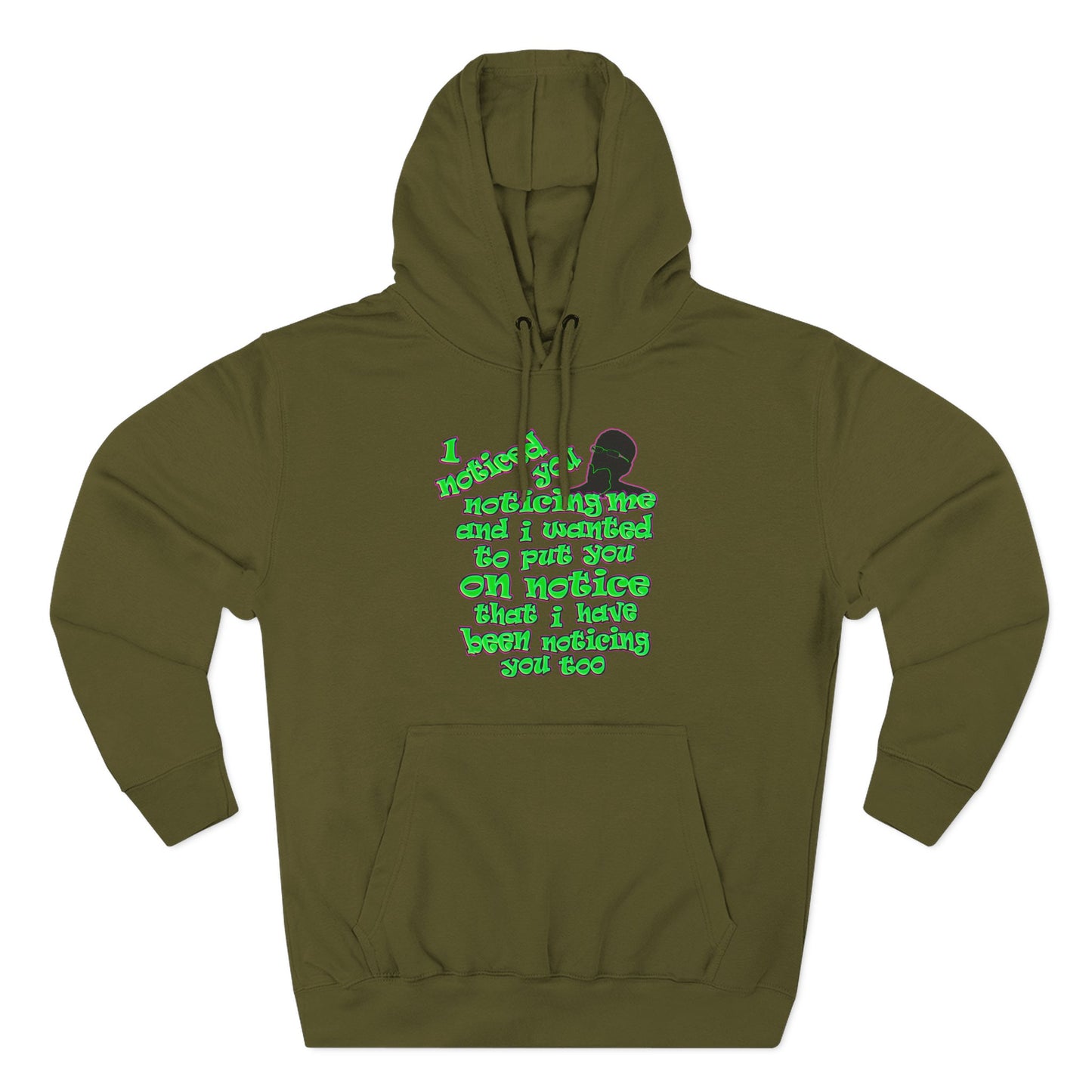 noticed you noticing - Three-Panel Fleece Hoodie