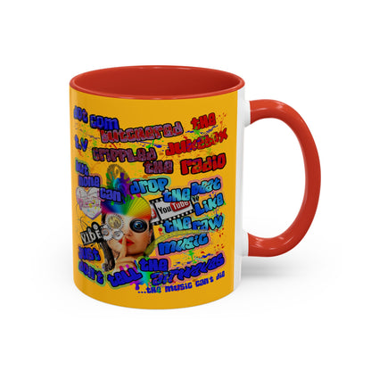drop the beat - Accent Mug (yellow)