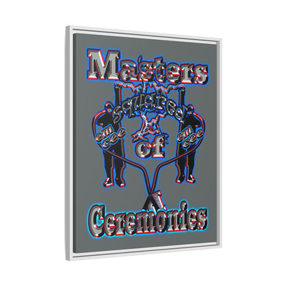 em cee squared - framed canvas art (dark grey)