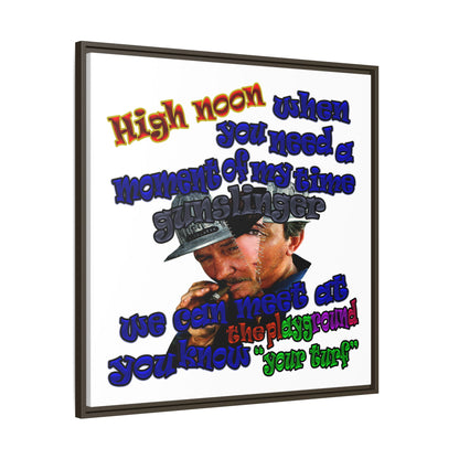 high noon - framed canvas art (white)