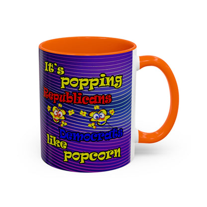 popping like popcorn - Accent Mug (purple wave)