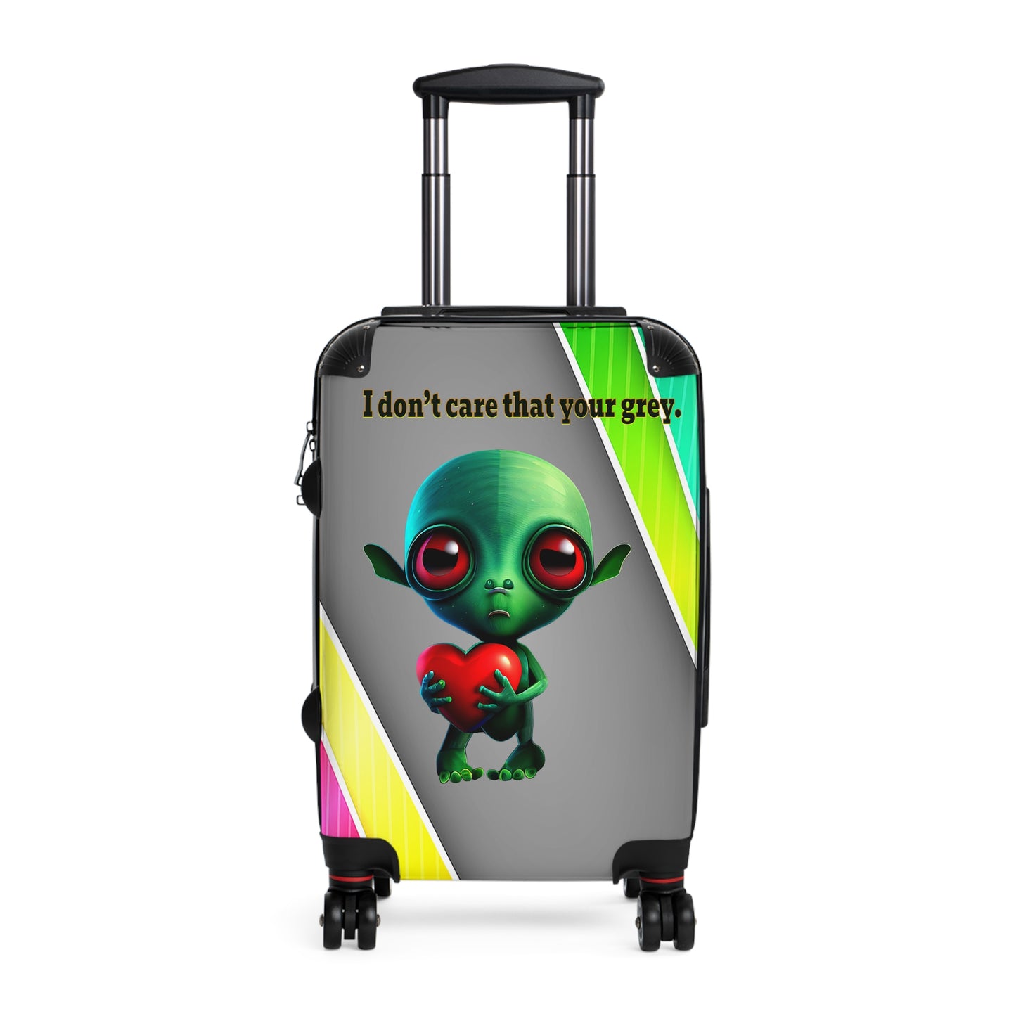 I don't care that your grey - Suitcase (rainbow split)