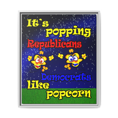 popping like popcorn - framed canvas art ('snoops' background)