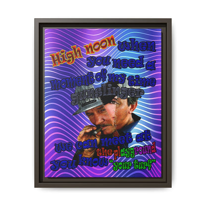 high noon - framed canvas art (purple wave)
