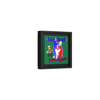 tag that - framed canvas art (dark green)