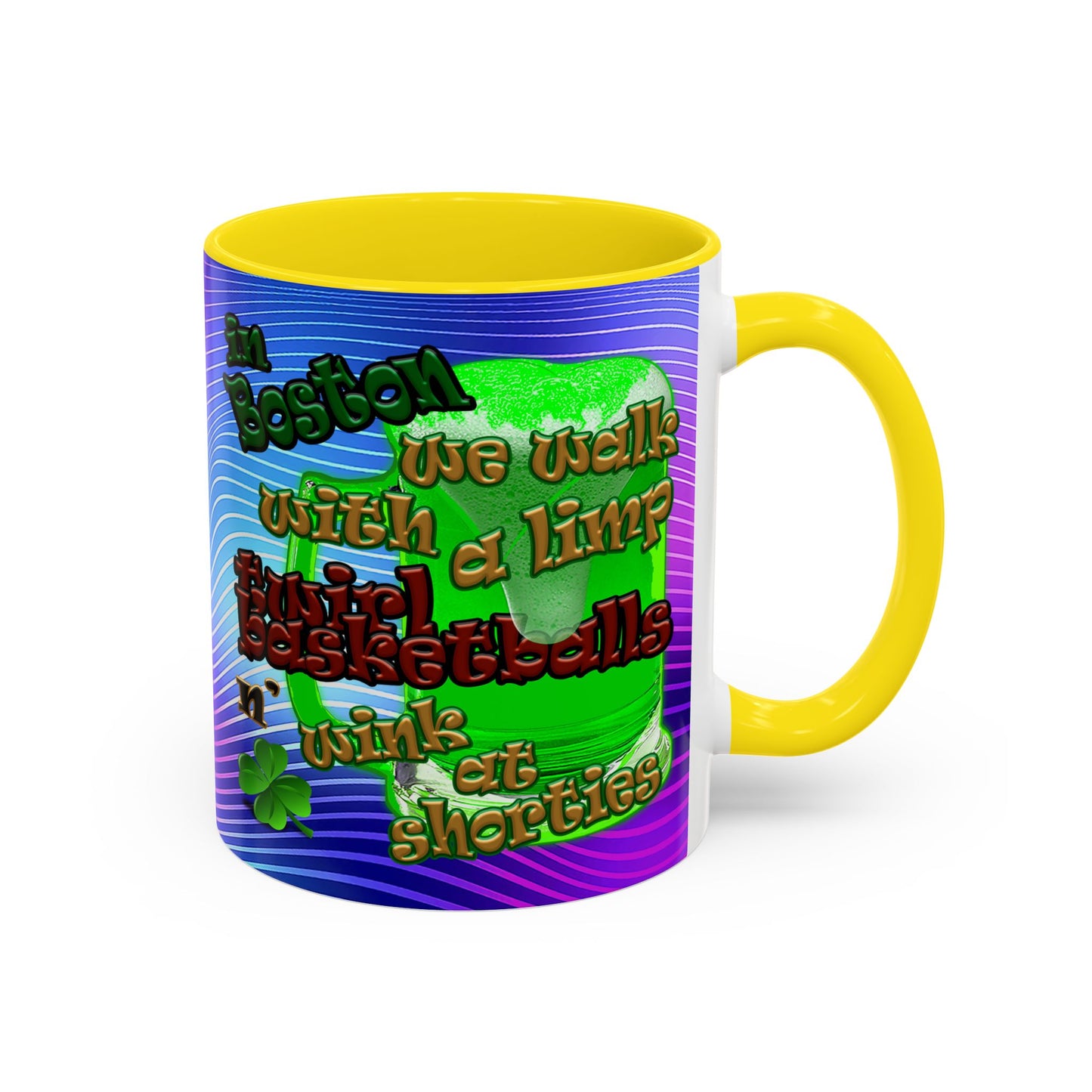 celtics logo - Accent Mug (purple wave)