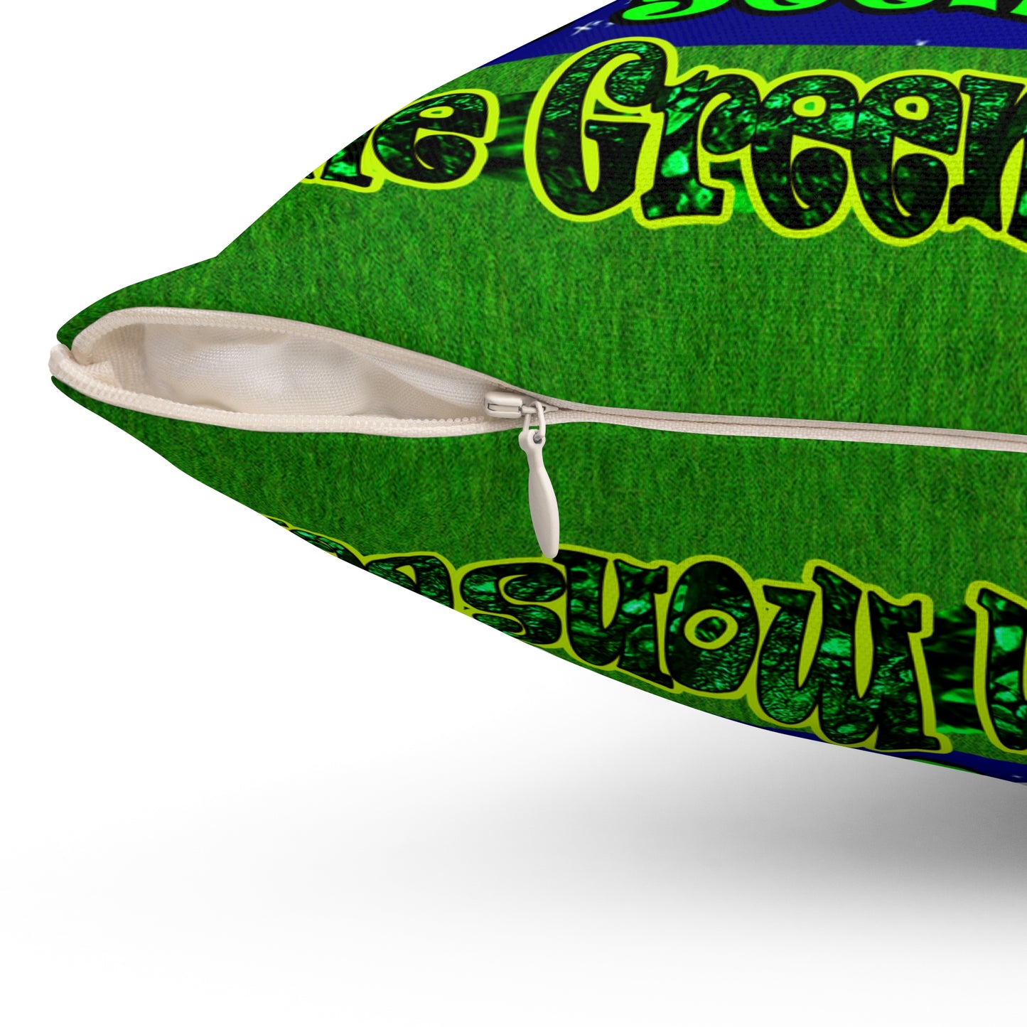 christmas spirits of boston - Spun Polyester Square Pillow - ('snoops' background)