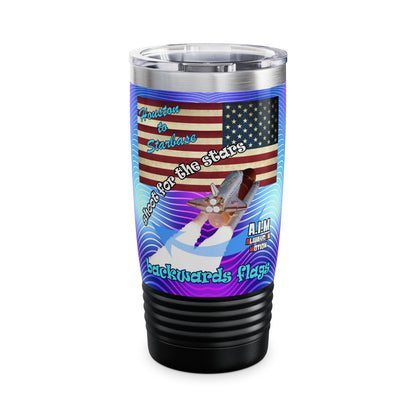 shoot for the stars - Ringneck Tumbler, 20oz (purple wave)
