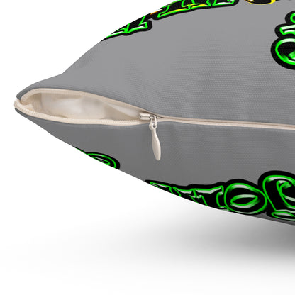 og - Spun Polyester Square Pillow - (grey)