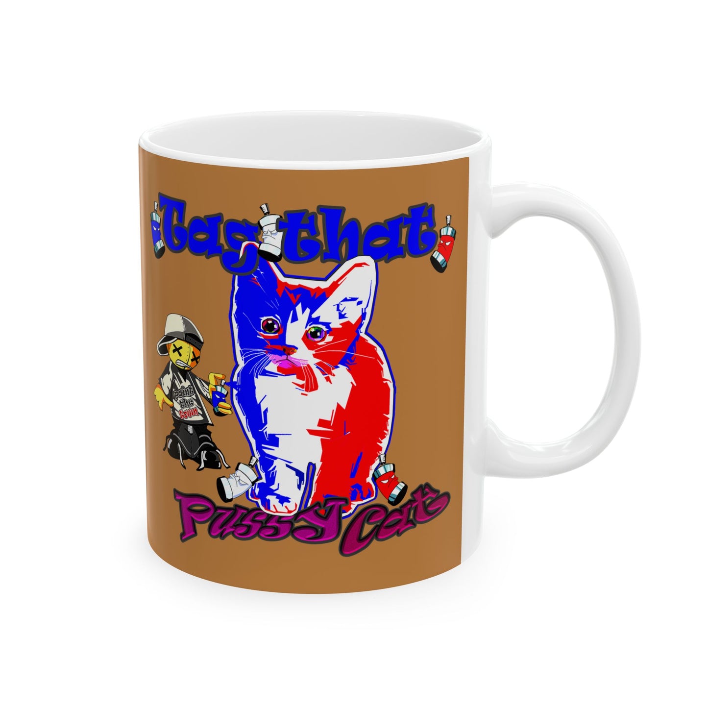 tag that - White Mug (light brown)