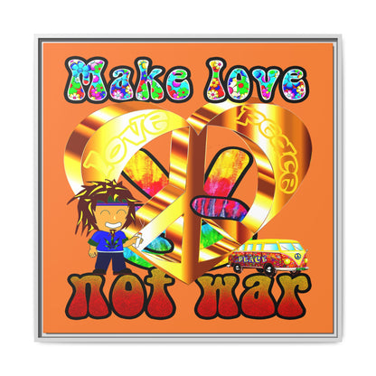 love peace - framed canvas art (crusta)