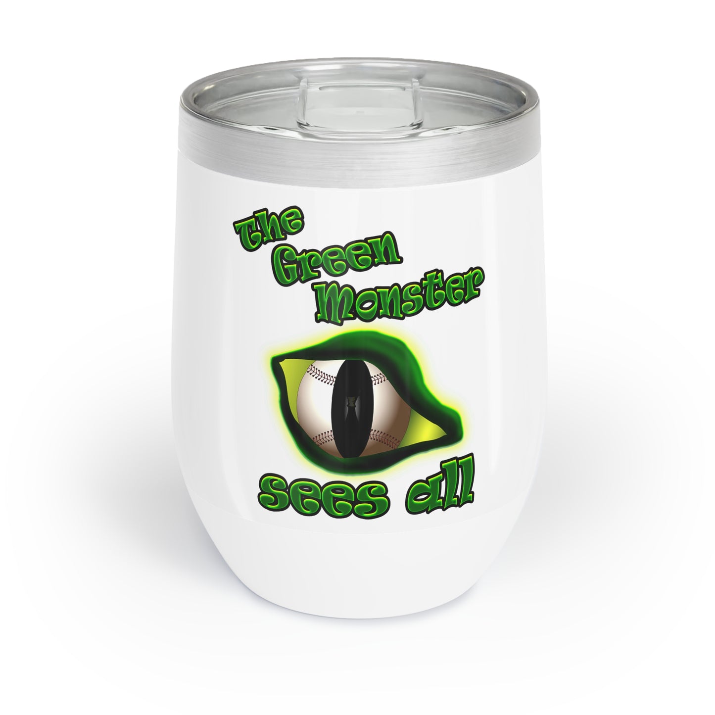 green monster - Chill Wine Tumbler (white)